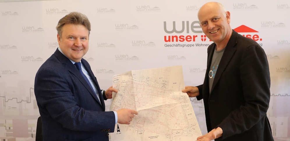 v.li.: Wohnbaustadtrat Ludwig (SPÖ) und der Grüne Planungssprecher Chorherr stellten am Freitag die Novelle der Wiener Bauordnung 2018 vor.
