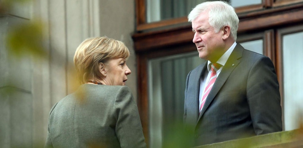 Die deutsche Bundeskanzlerin Angela Merkel (CDU) und CSU-Chef Horst Seehofer.