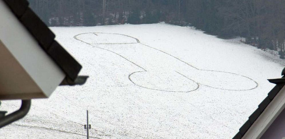 Etwa 50 Meter ist das Bild groß.