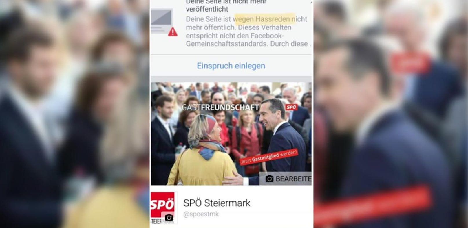 Die Facebook-Seite der SPÖ-Steiermark wurde gesperrt.