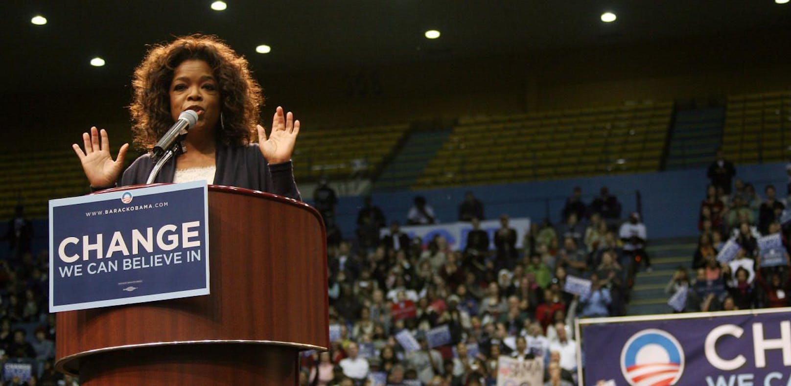 Oprah Winfrey setzte sich bereits 2008 für Barack Obama ein.
