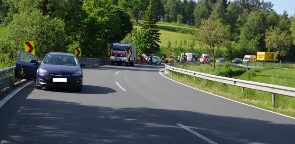 Die Unfallstelle im Bezirk Gmünd.