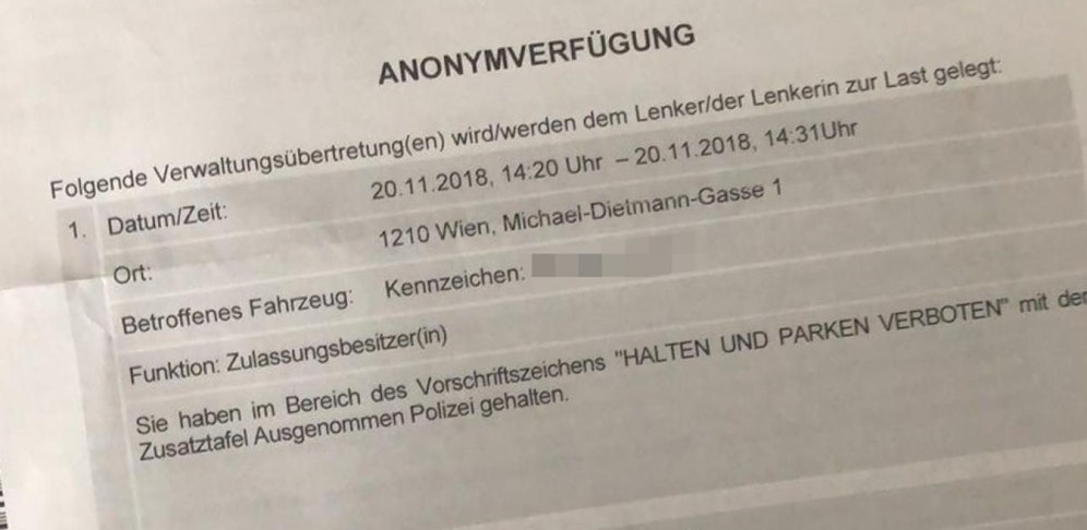 58 Euro soll Markus S. zahlen, weil er am  falschen Parkplatz stand.