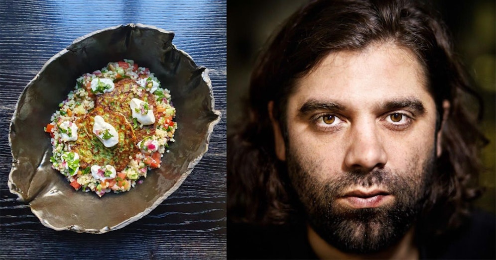 Konstantin Filippous "Quarantäne"-Rezept: Kräuter-Bulgur Bowl mit Zuchini-Keftedes.