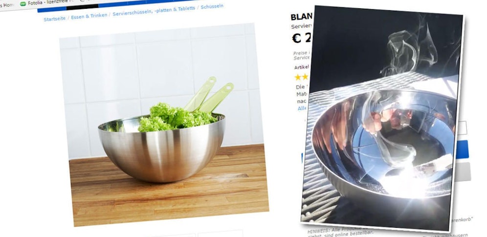 Ein Schwede zeigt in einem irren Experiment, dass man in dieser Salatschüssel auch ein Lagerfeuer entzünden kann.