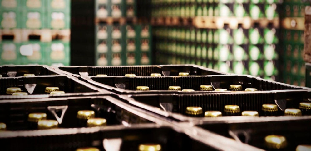 300 Leergut-Getränkekisten wurden bei dem Supermarkt gestohlen.