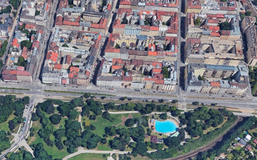 Landstraßer Gürtel auf Höhe des Schweizergartens