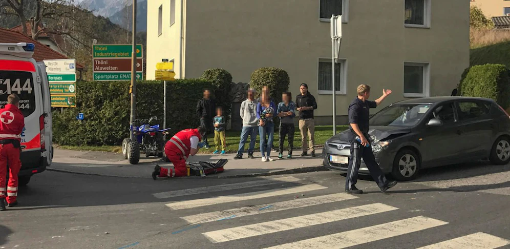 Der Quad-Lenker wurde bei dem Unfall schwer verletzt