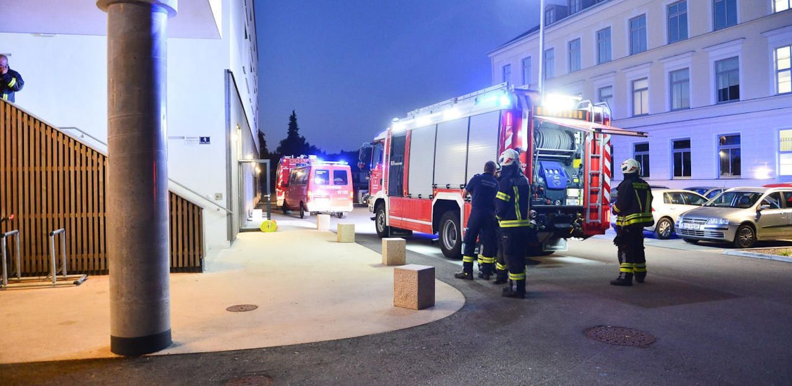 Feuerwehreinsatz in Freistadt: Eine Familie war im Aufzug gefangen.