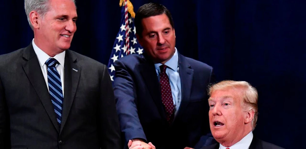 Devin Nunes (Mitte), republikanischer Abgeordneter und Vertrauter von US-Präsident Donald Trump, klagt Twitter wegen "politischer Motive" auf 250 Millionen Dollar.