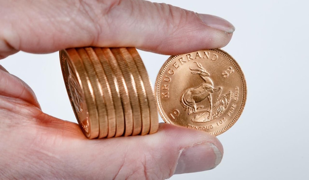 Krugerrand-Goldmünzen. Symbolbild