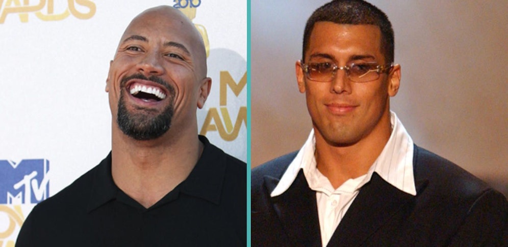 Dwayne Johnson (li.) und sein Cousin Tanoai Reed