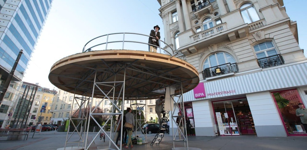 KÖR Installation Die Insel Nestroyplatz Wien Leopoldstadt 