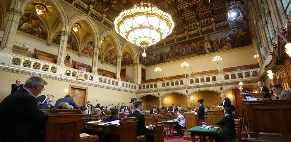 Gemeinderat im Wiener Rathaus.