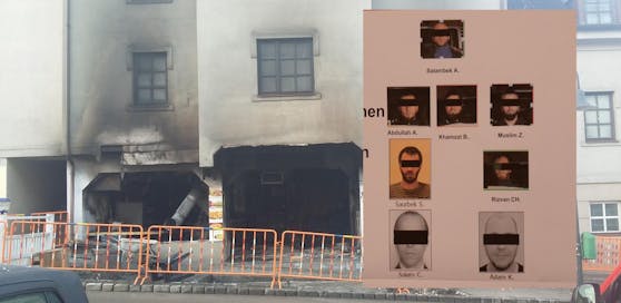 Die Pizzeria wurde von der heftigen Explosion völlig zerstört. Eine siebenköpfige Bande soll das Feuer gelegt haben.