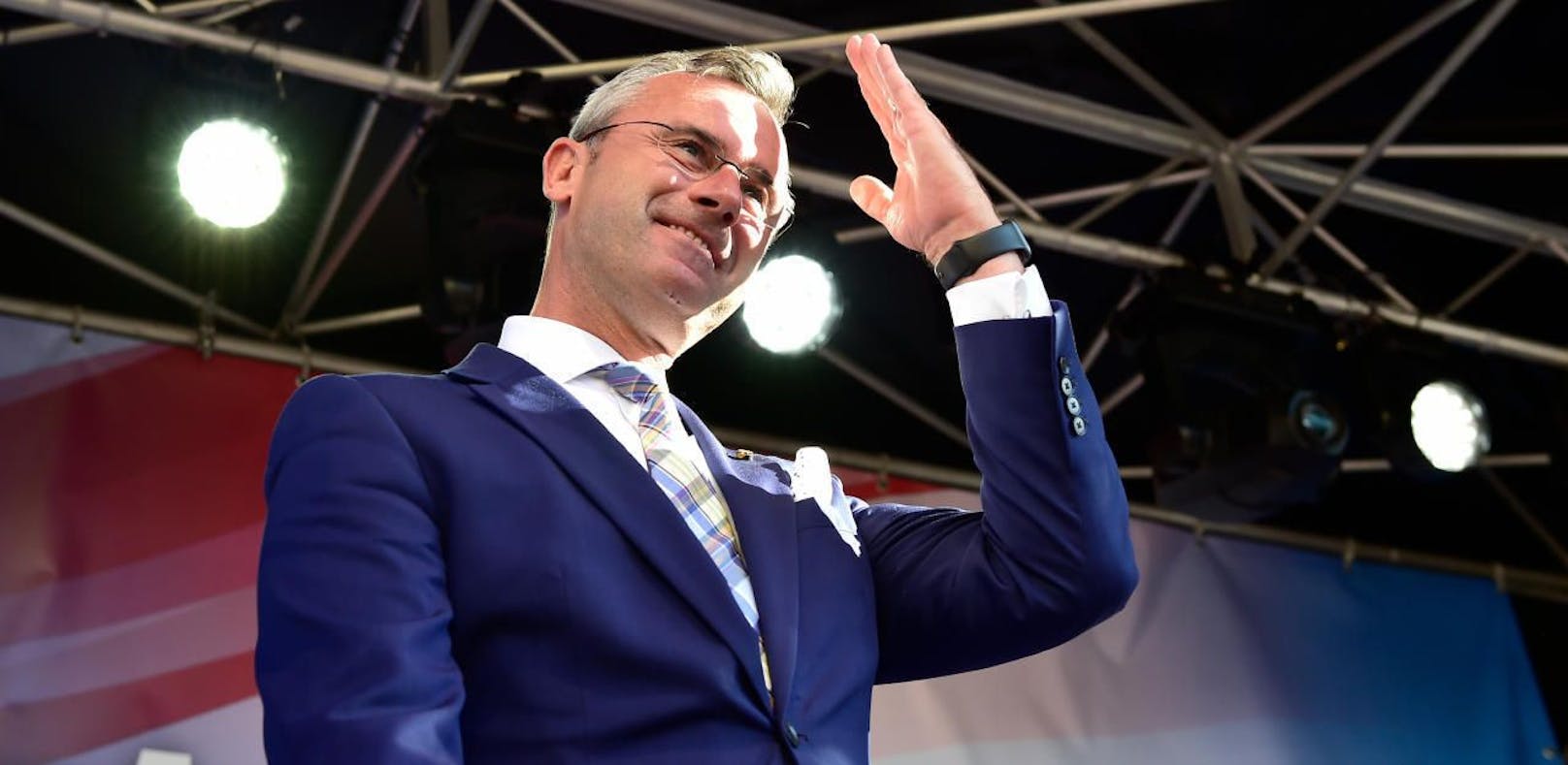 FPÖ-Parteichef Norbert Hofer beim Wahlkampfabschluss der FPÖ vor der EU-Wahl 