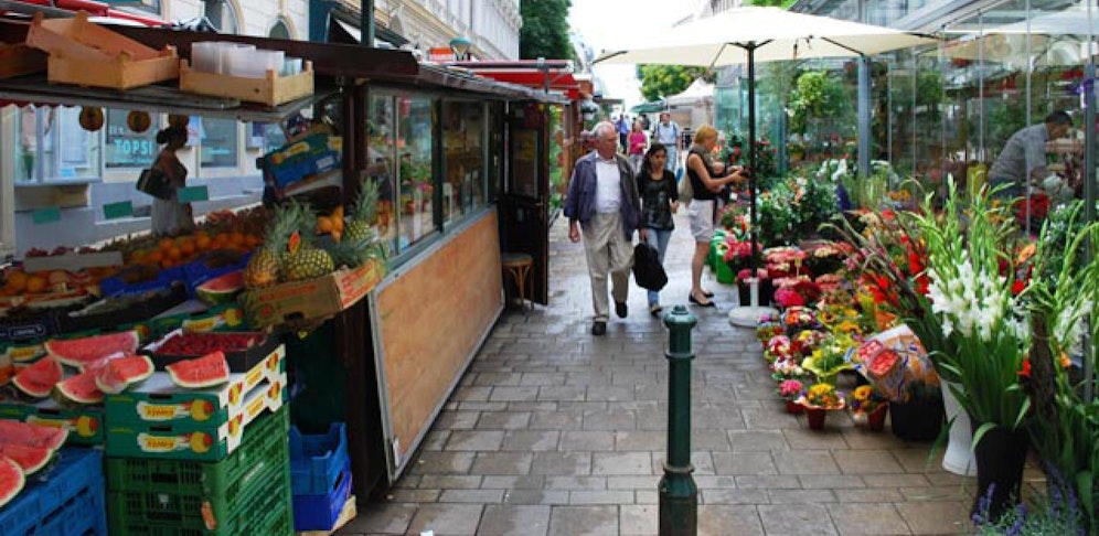 Der Kutschkermarkt im 18. Wiener Gemeindebezirk Währing.