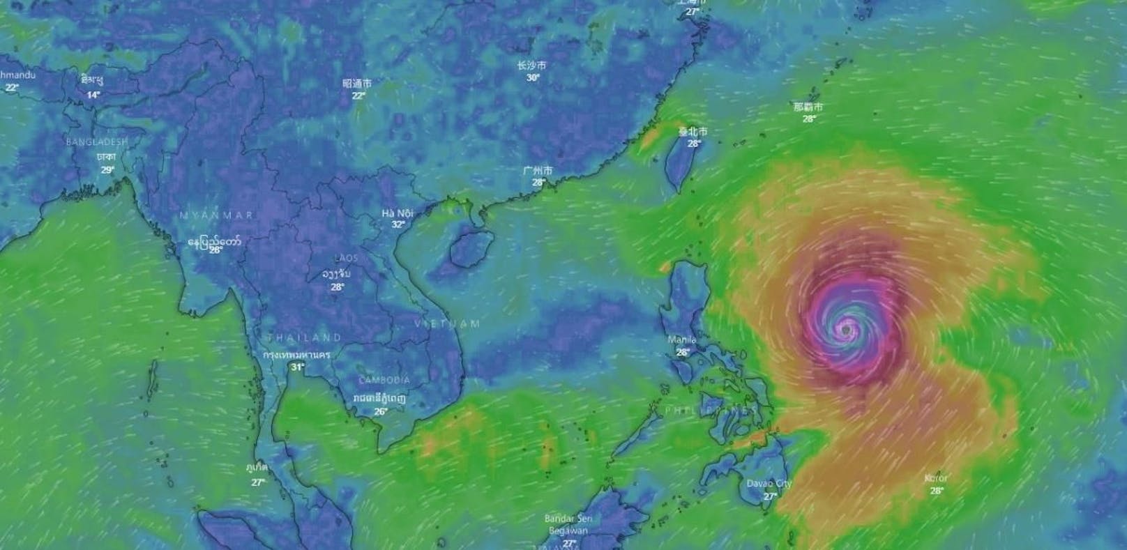 Dieser Super-Taifun ist noch stärker als Florence