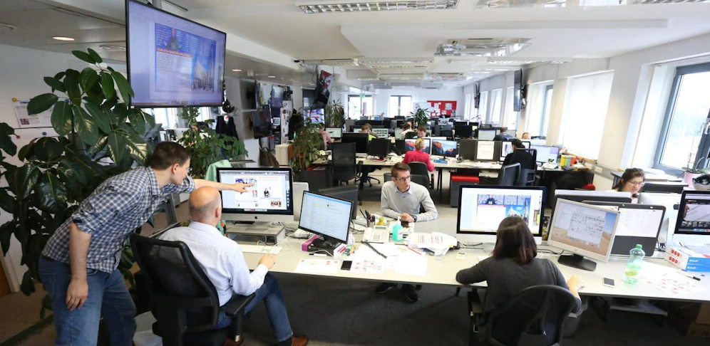 Der "Heute"-Newsroom in Wien-Heiligenstadt (Symbolbild)