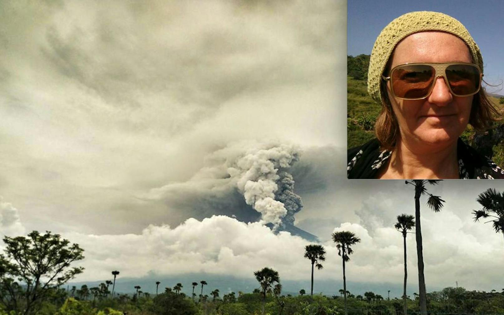 Die Grazerin Birgit Rieger (49) lebt auf Bali und ist vom Ausbruch des Agungs betroffen. 