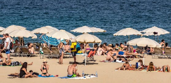 La Barceloneta Beach in Barcelona.