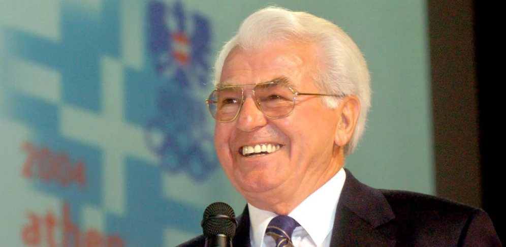 Max Raub 2004 beim Farewell-Abend der österreichischen Olympia-Mannschaft.