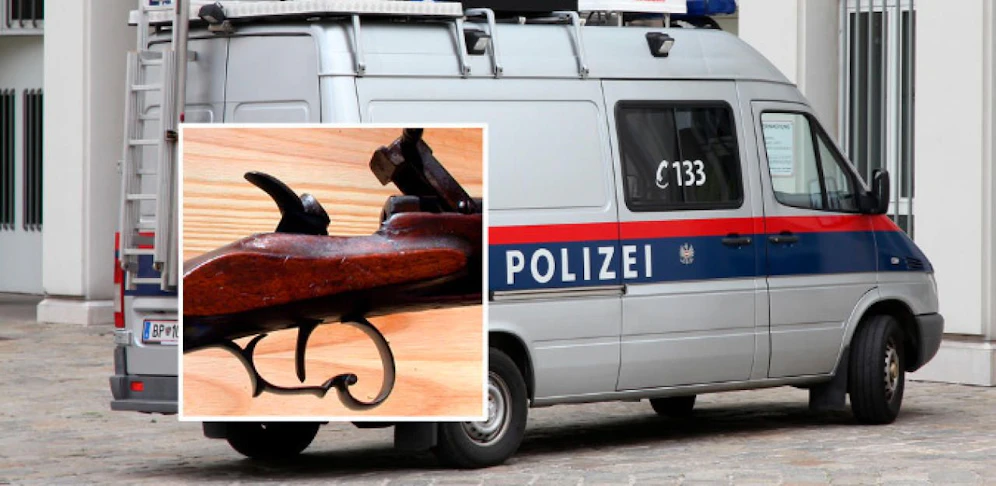 In Braunau wurde ein Mann mit einem Flobert-Gewehr bedroht.