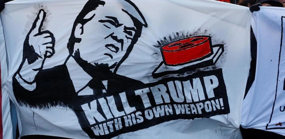 Demo gegen Trumps Teilnahme beim WEF