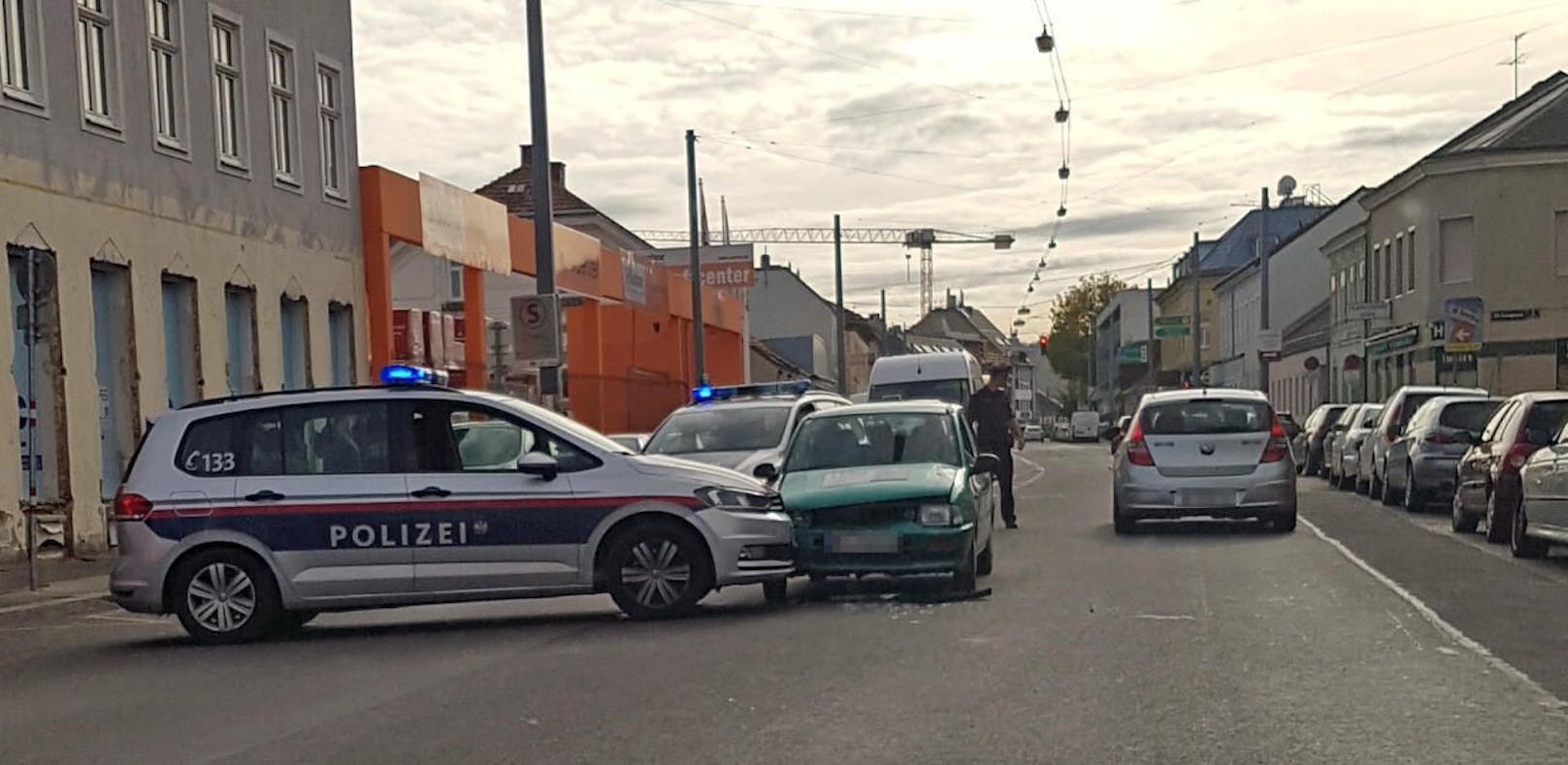 Polizei-Crash in Wien-Liesing