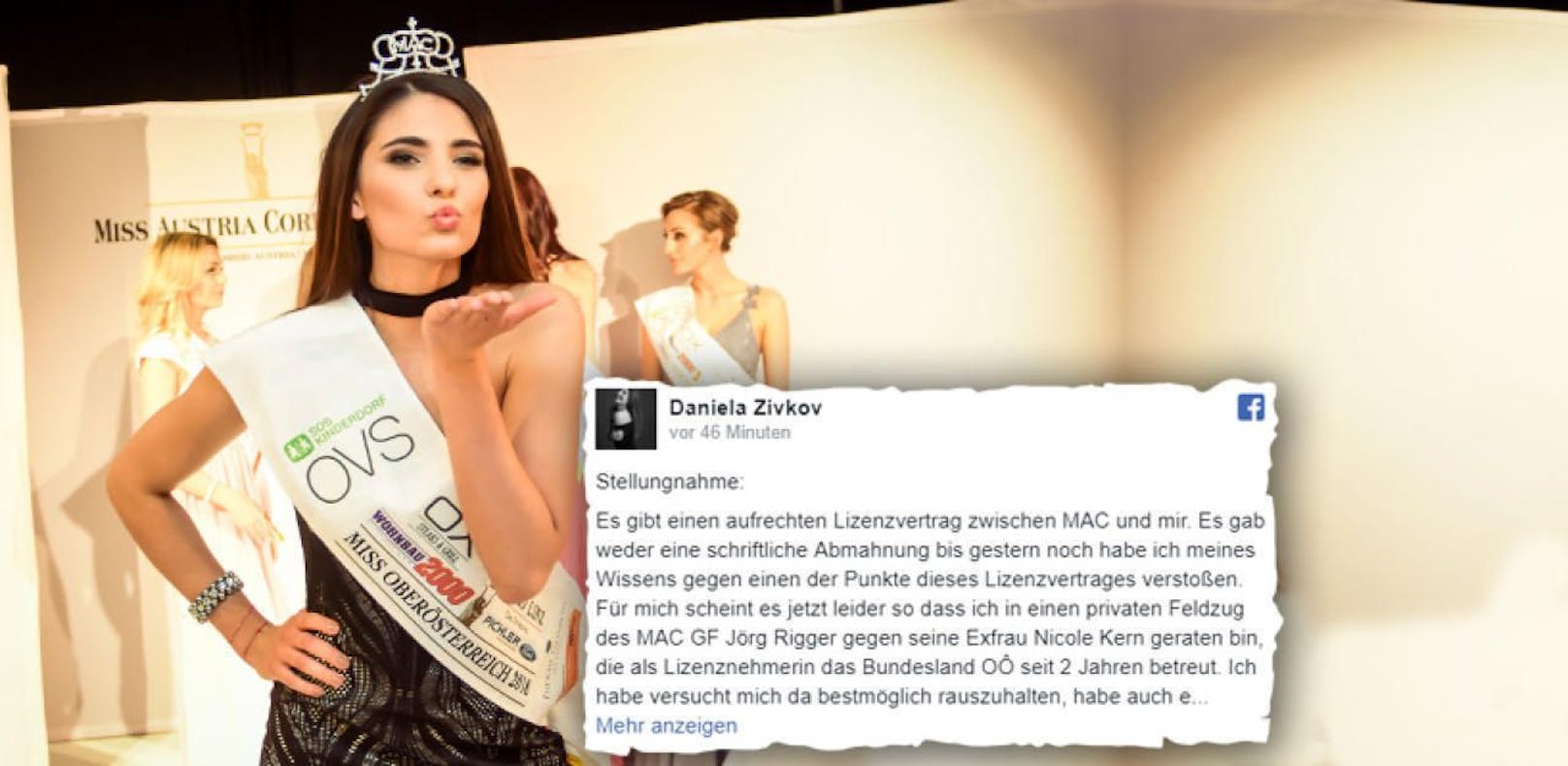 Welle der Unterstützung für entthronte Miss Austria