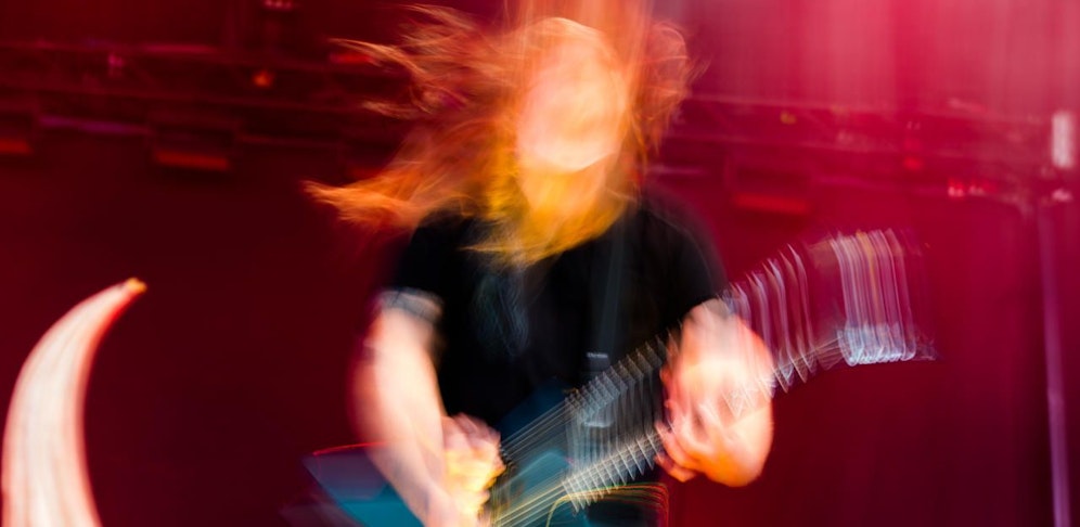 Olavi Mikkonen, Gitarrist der Melodic Death Metal Band "Amon Amarth" bveim Wacken Open Air 2017