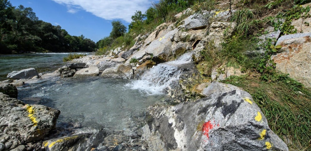 In diese Böschung fiel der Wagen.