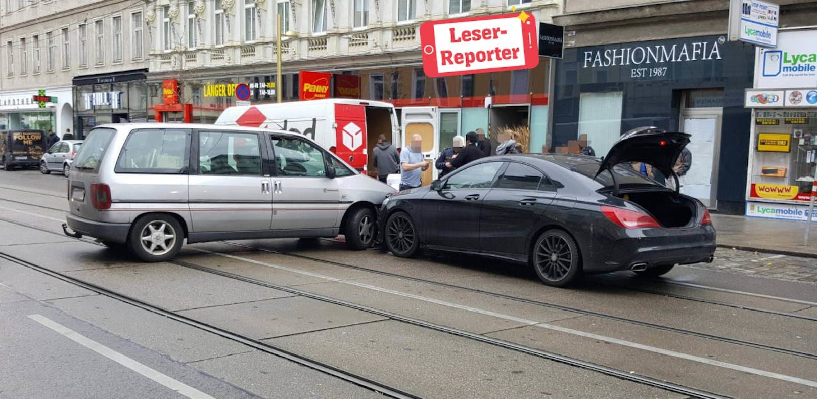 Crash auf der Ottakringerstraße in Wien. 