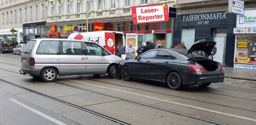 Crash auf der Ottakringerstraße in Wien. 