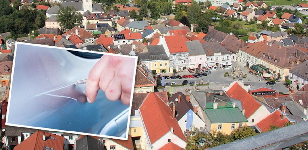Symbolfoto mit dem Weitraer Stadtkern im Hintergrund.