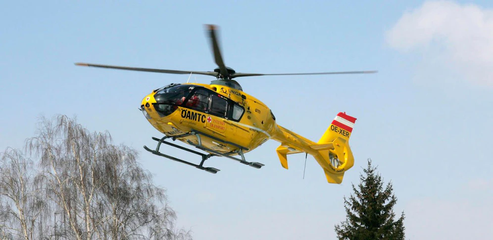 Der Verunfallte musste mit dem Helikopter abtransportiert werden.
