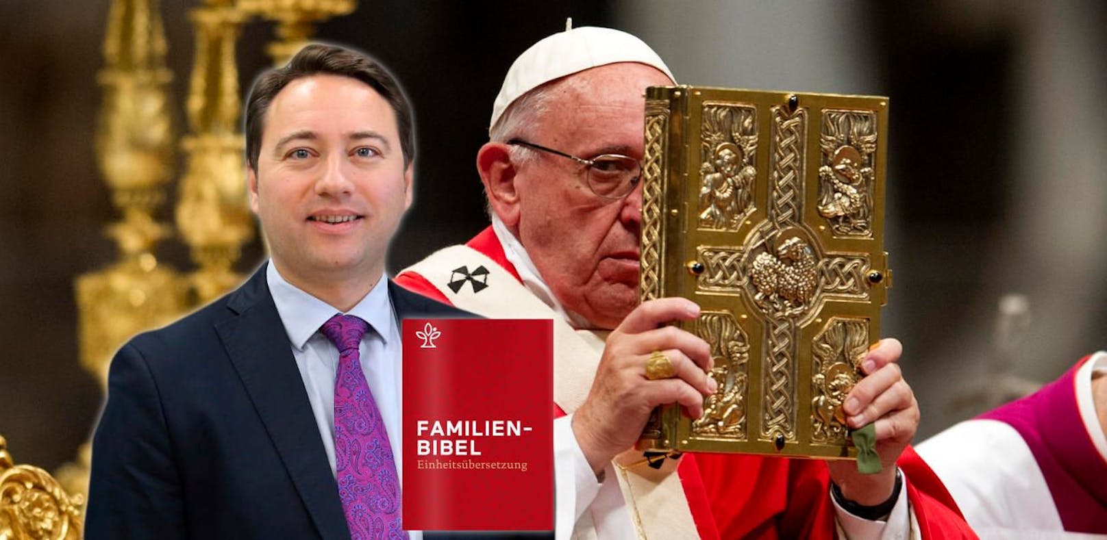 Der oö. FPÖ-Chef Haimbuchner kritisiert die vom Papst genehmigte Familienbibel der Diözese Linz.