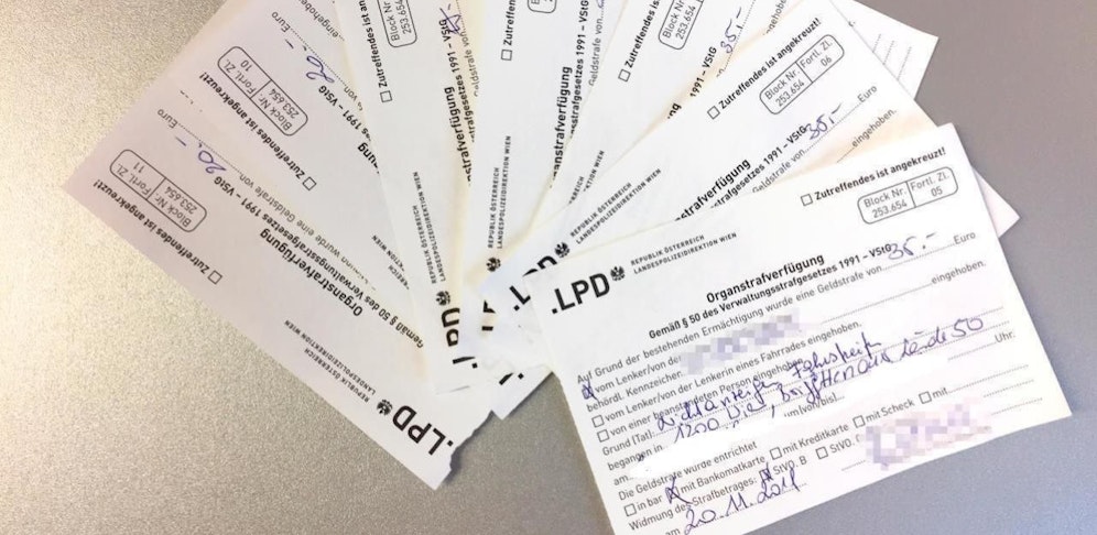 Sieben Strafen auf 2,5 Kilometer: Polizei folgte Wienerin.