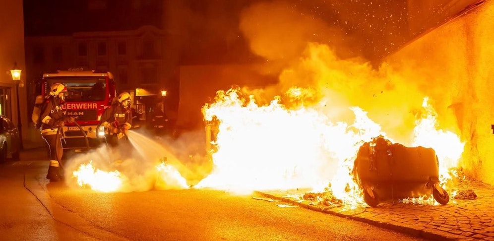 Ein Foto des letzten Brandes. 