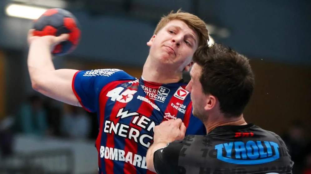 ÖHB-Teamspieler und Fivers-Youngster Lukas Hutecek (l.)
