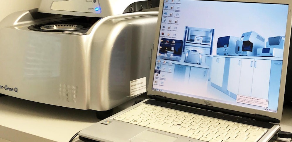 Das eingerichtete Corona-Testlabor am Flughafen Wien.