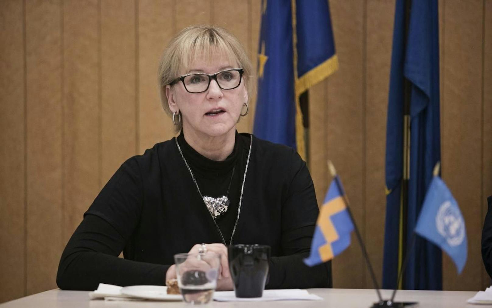 Opfer: Die schwedische Außenministerin Margot Wallström (63) hat jetzt enthüllt, dass sie bei einem EU-Essen sexuell belästigt wurde.