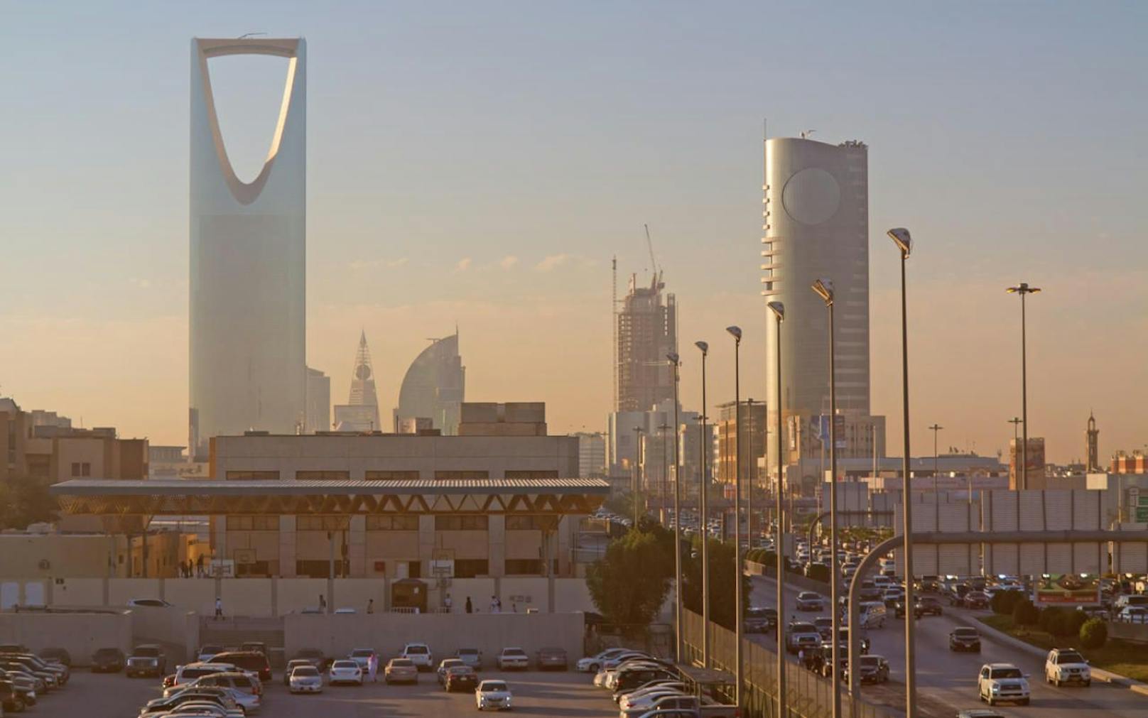 Das Zentrum von Riad (Saudi-Arabien) zu Sonnenaufgang.