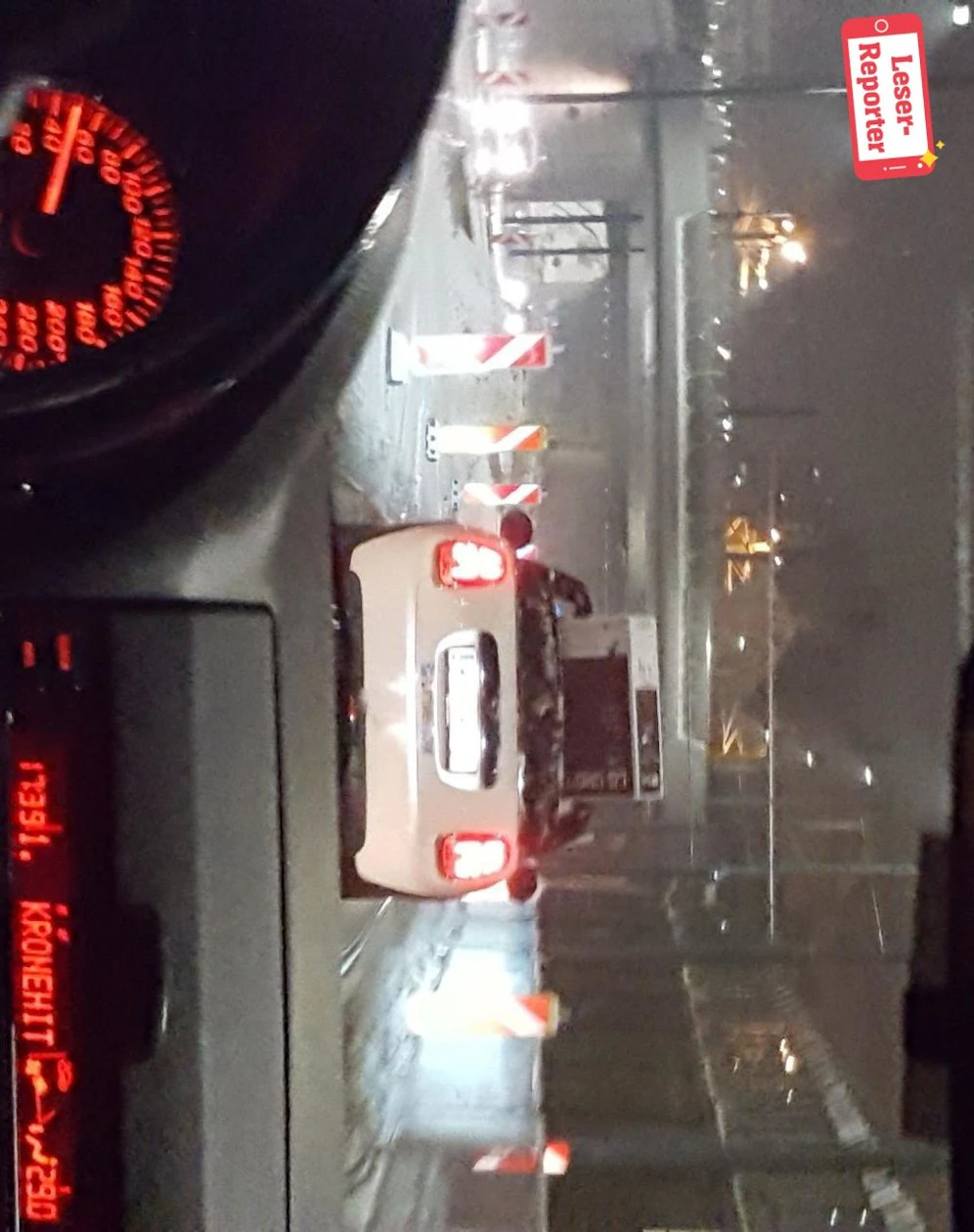 Ein Mann flitzte mit seinem neuen Fernseher bei Minusgraden über die Stadtautobahn.