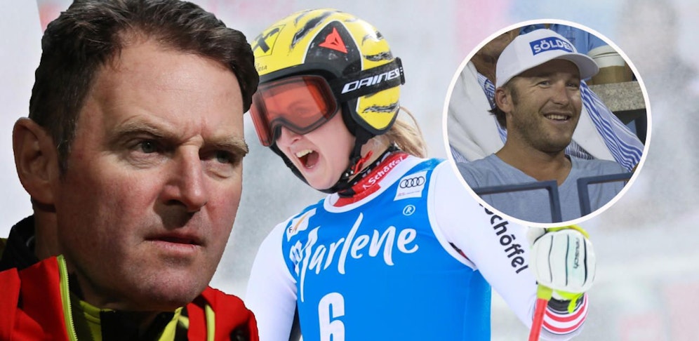 Patrick Ortlieb, Tochter Nina und Bode Miller.