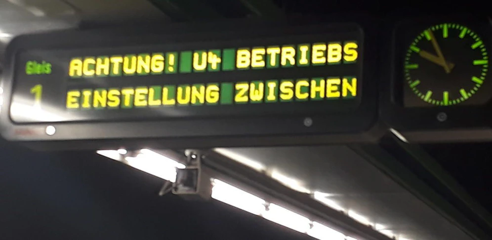 (Symbolbild) Die U4 steht im Frühverkehr still