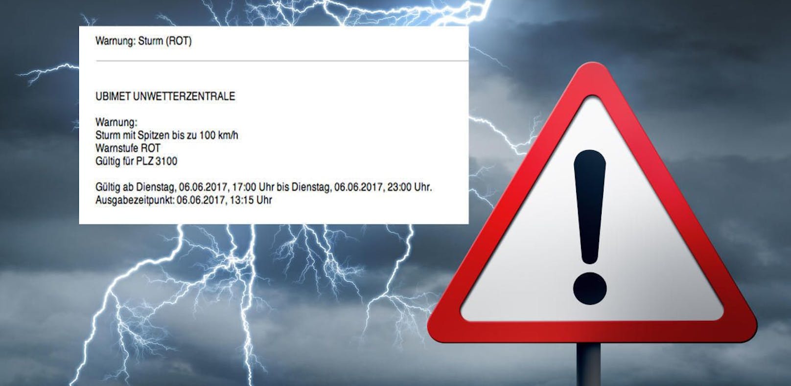 Sturmböen: Warnung für den Raum St. Pölten!