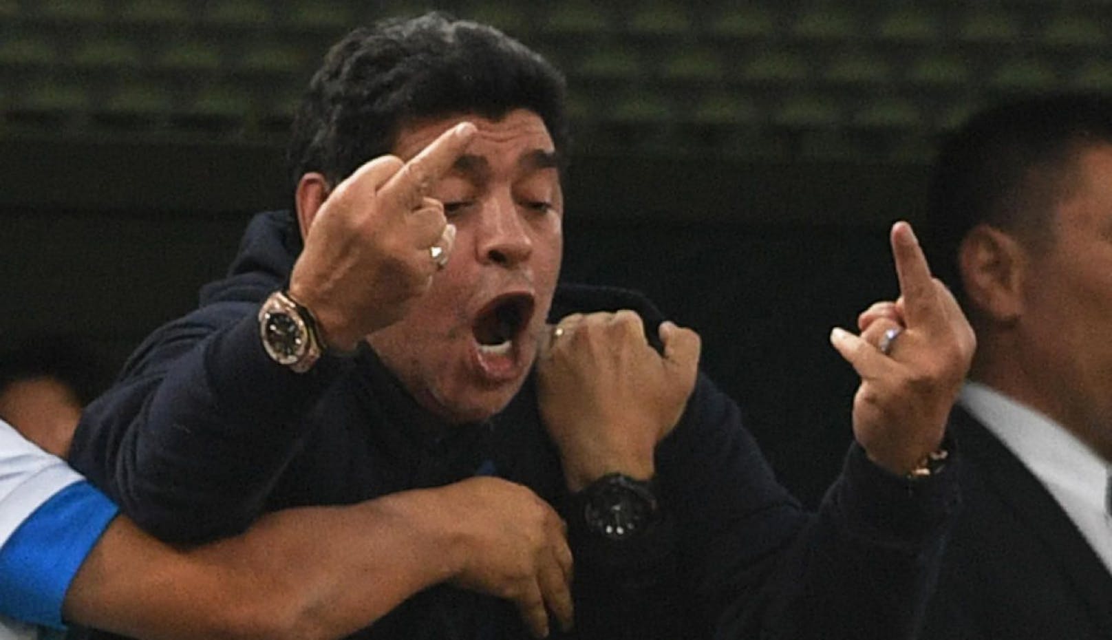 Diego Maradona zeigte sich in Russland von seiner hässlichen Seite.
