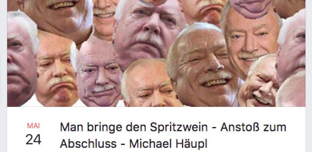 Die "Sektion ohne Namen" lädt zum Abschieds-Anstoßen auf Bürgermeister Michael Häupl ein.