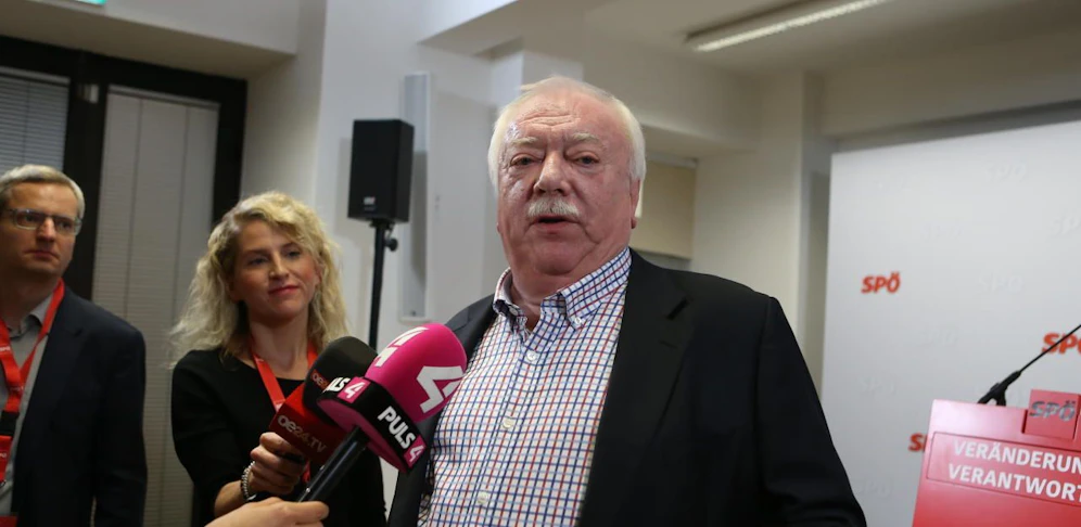 Michael Häupl beim Interview am Sonntagnachmittag.